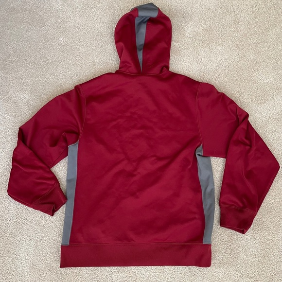 Nike Maroon and Gray Pullover Hoodie - Picture 3 of 4